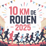 Illustration coureurs 10 km de Rouen 2025 ambiance festive