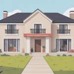 illustration bande de propreté maison façade moderne gravier