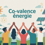 Illustration coopérative Co-valence énergie, électrique et citoyenne