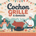 cochon grillé à domicile prix grande tablée festive broche