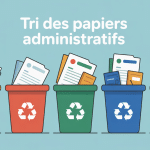 tri des papiers administratifs dans quelle poubelle jeter