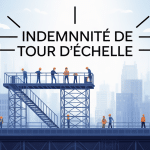 montant indemnité tour d'échelle visuel travailleurs chantier hauteur