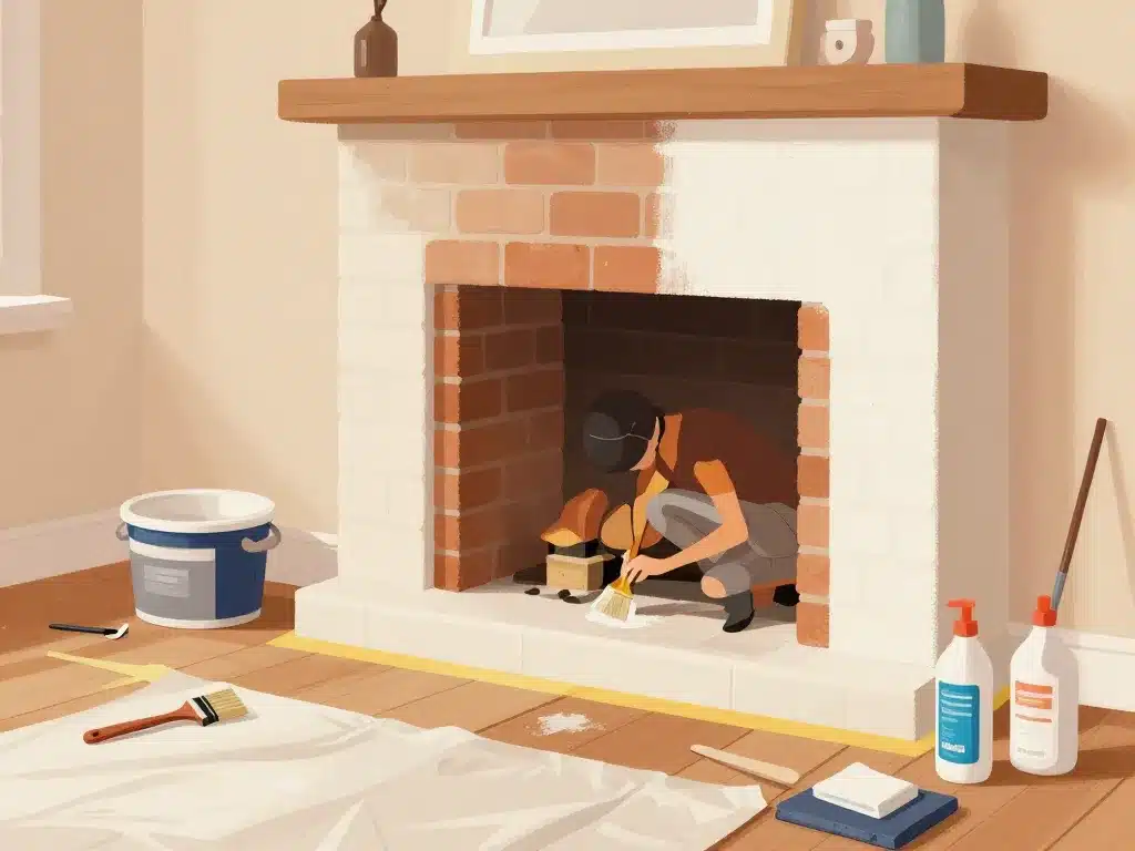 Préparer et sécuriser avant de peindre une cheminée
