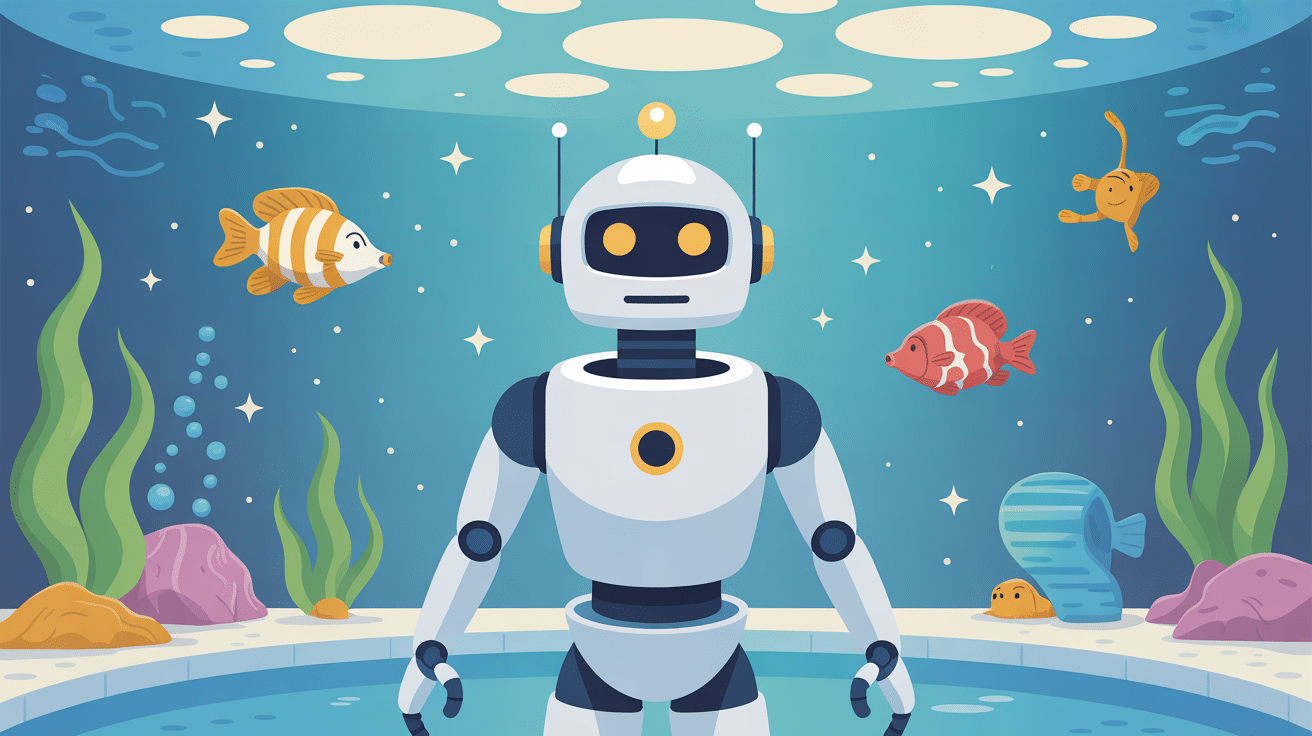 robot piscine zodiac voyant i clignote illustration explicative