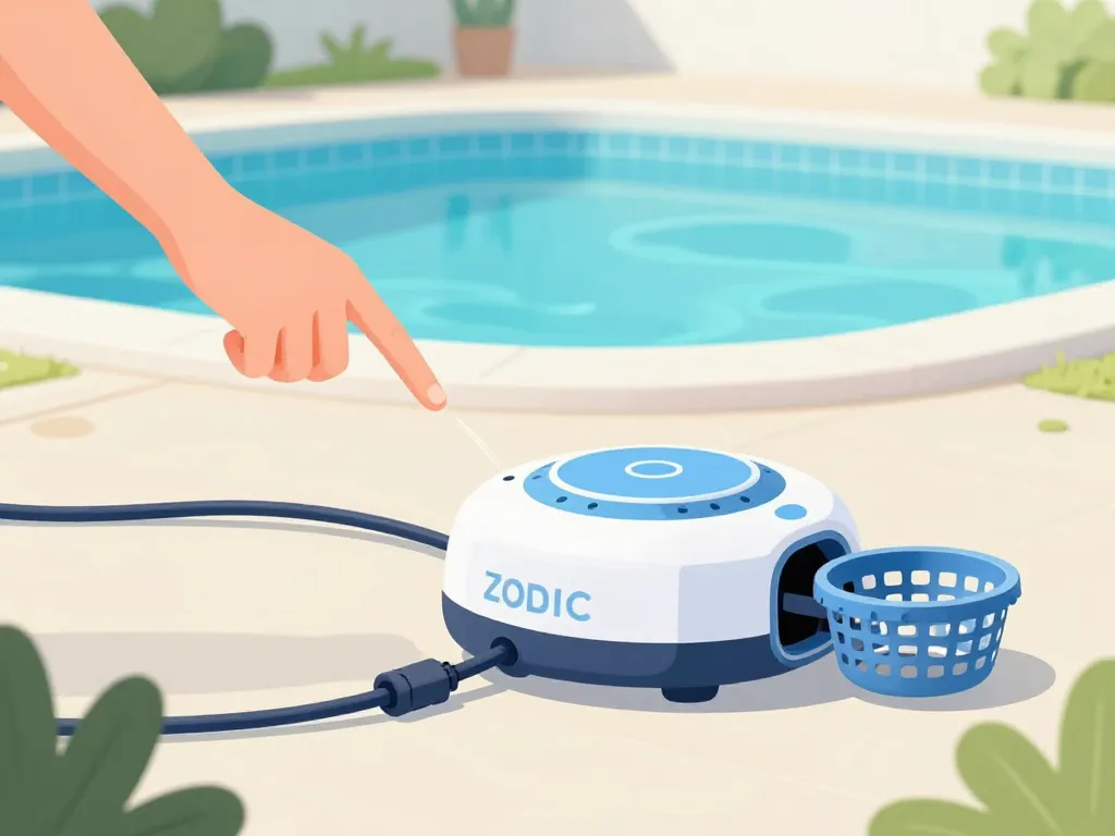 robot piscine zodiac voyant i clignote vérification filtre câble