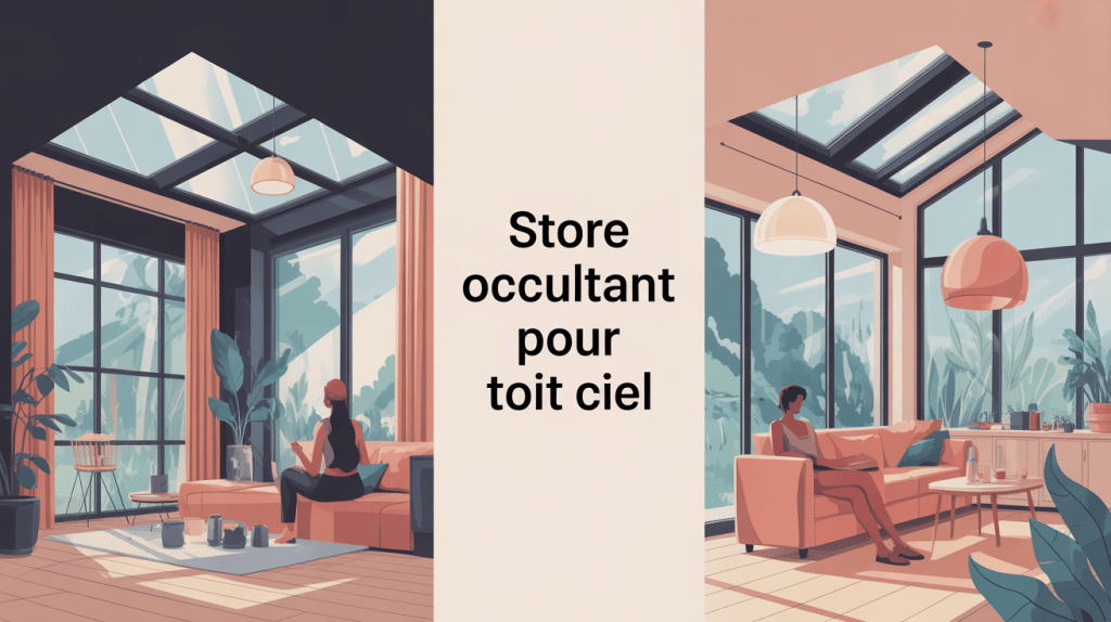 toiciel store occultant sous verrière moderne