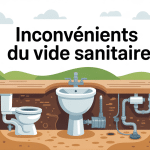 Illustration épurée vide sanitaire inconvénients humidité moisissure accès