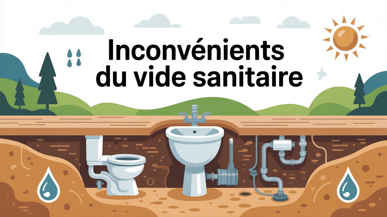 Illustration épurée vide sanitaire inconvénients humidité moisissure accès
