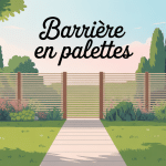 barriere en palettes illustration jardin moderne