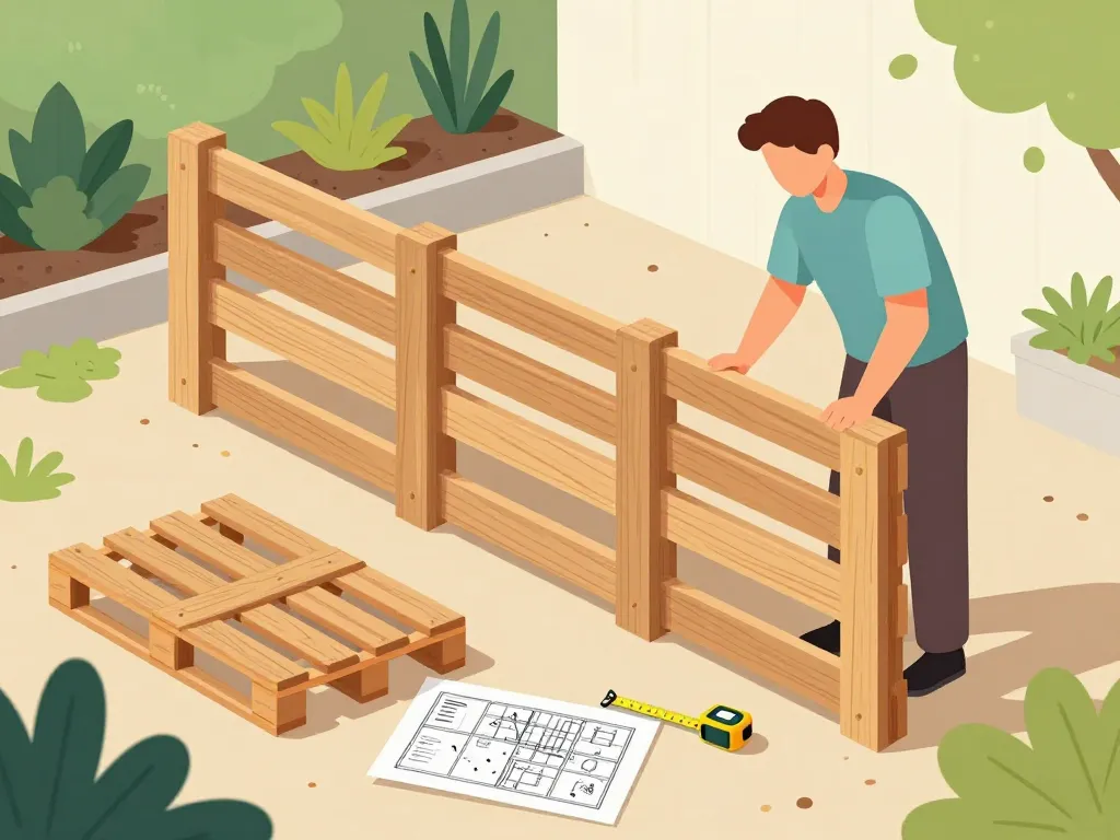 preparation barriere en palettes planification materiaux