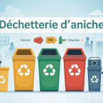 Scène de tri à la déchetterie Aniche
