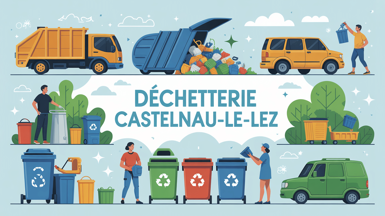 Illustration gestion déchets déchetterie Castelnau le Lez