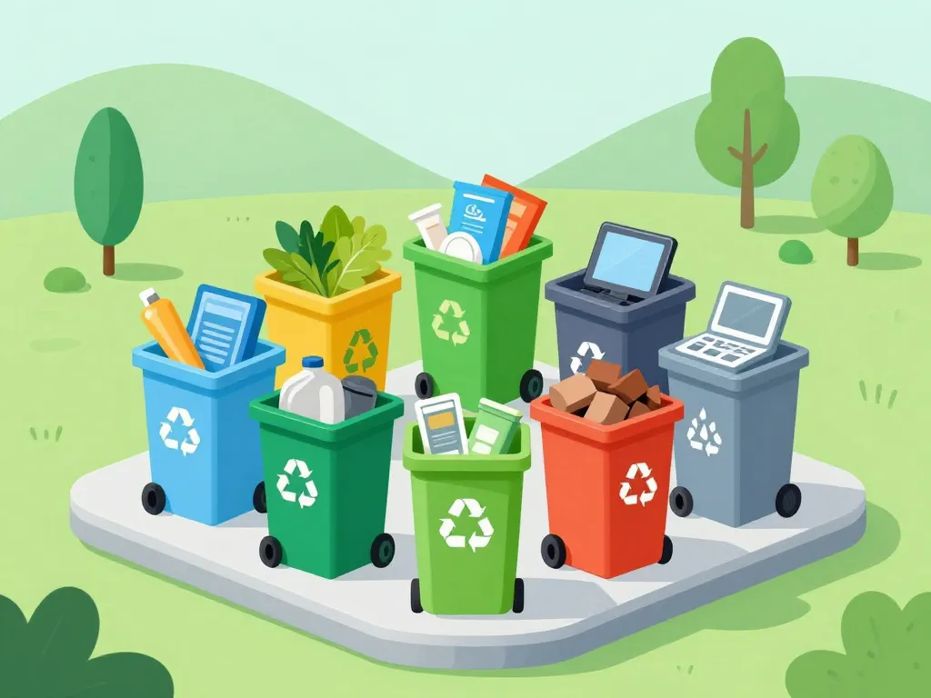 Déchets acceptés à la déchetterie Coublevie triés par type