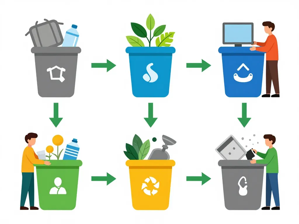 Tri déchets accepté déchetterie La Roche sur Foron bacs icônes