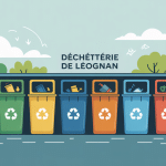 illustration tri des déchets déchetterie leognan