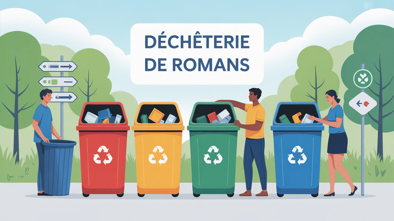 illustration déchèterie romans gestion déchets