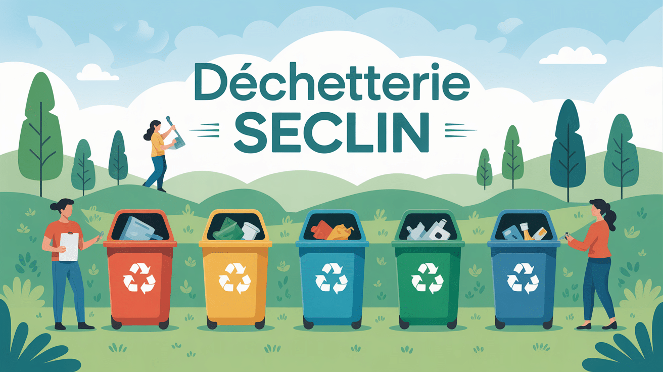 Illustration tri déchets déchetterie Seclin
