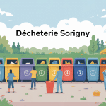 Vue panoramique déchetterie Sorigny moderne