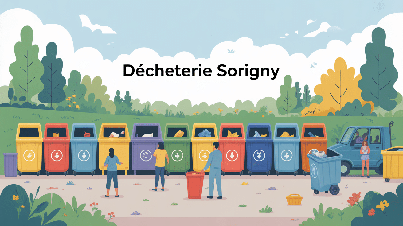 Vue panoramique déchetterie Sorigny moderne