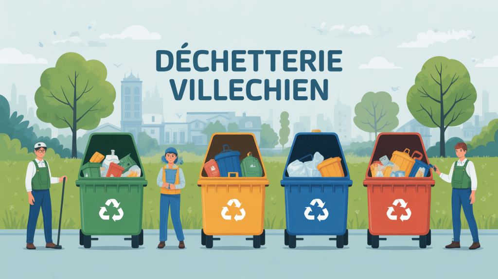 illustration gestion déchets déchetterie villechien