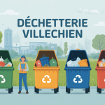 illustration gestion déchets déchetterie villechien