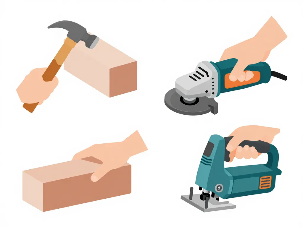 decouper un parpaing diagramme méthodes outils
