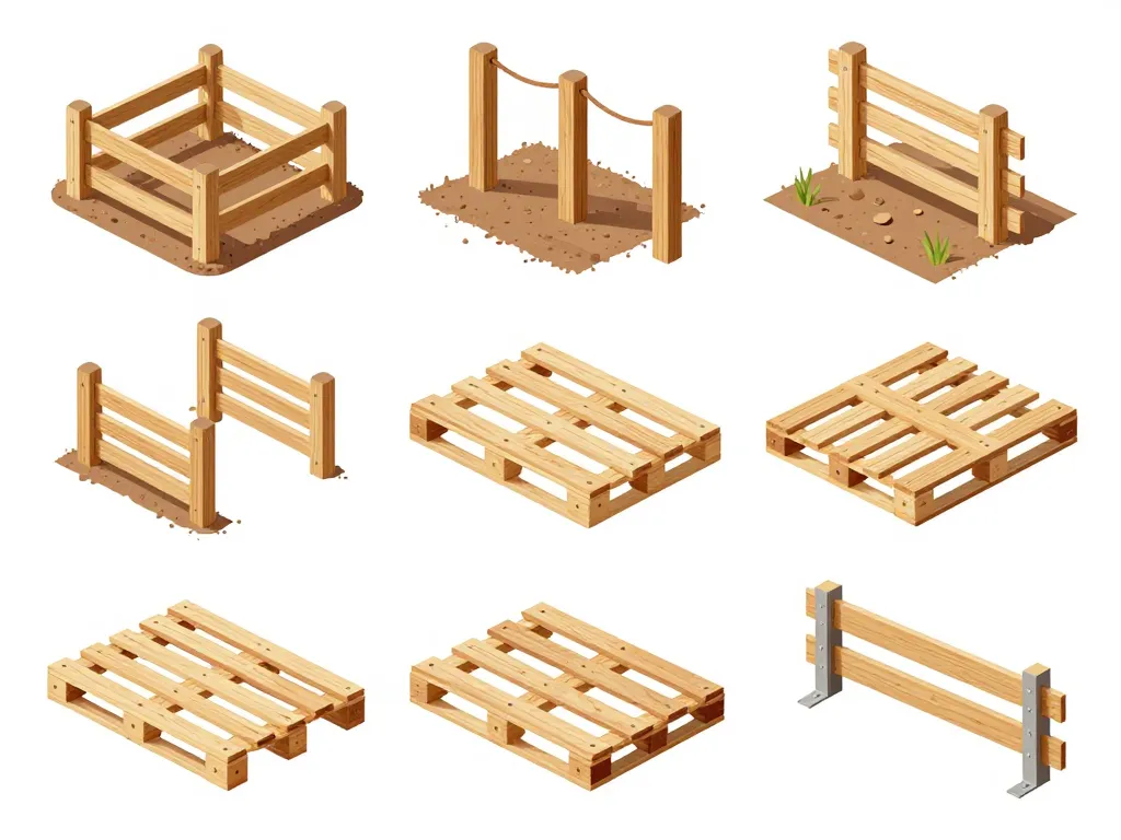 barriere en palettes guide construction robuste