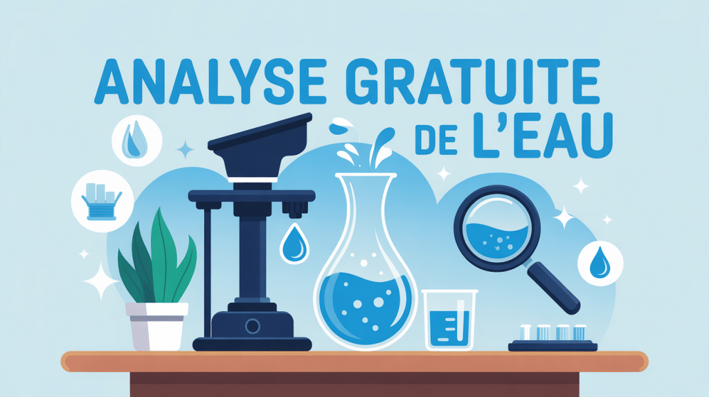 Faire analyser son eau gratuitement illustration vectorielle épurée