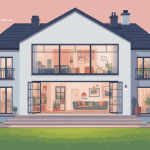 Vue moderne de fenêtres Kömmerling PVC dans une maison contemporaine