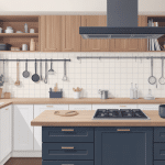 Illustration fixation plan de travail suspendu solide technique et esthétique