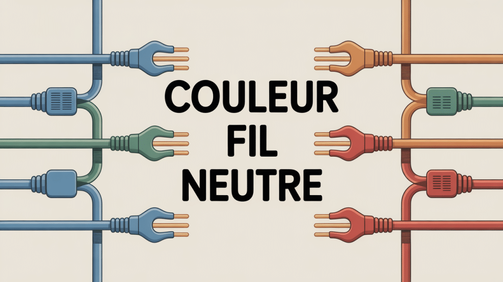 Le fil neutre est de quelle couleur stylisé, fils bleu vert-jaune marron