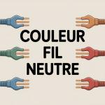 Le fil neutre est de quelle couleur stylisé, fils bleu vert-jaune marron