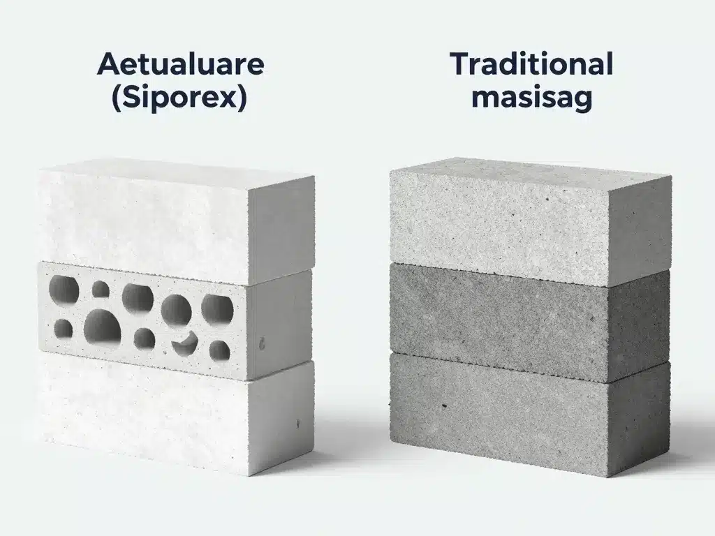 Schéma parpaing en siporex comparé parpaing classique