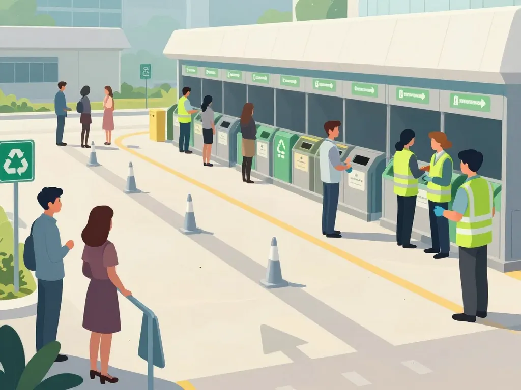 Sécurité règlement déchetterie Lunéville illustration visiteurs