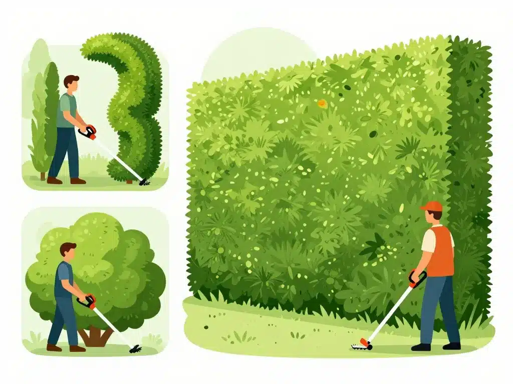 Différents usages taille haiestihl selon haie