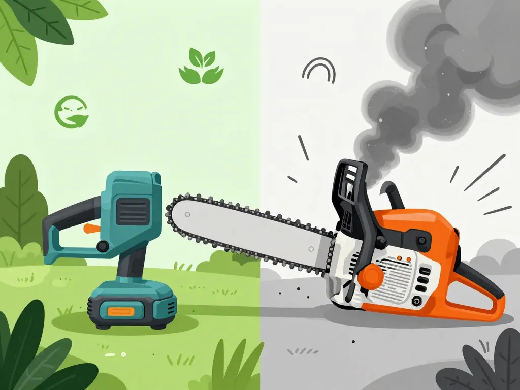 comparatif tronconneuse a batteries thermique avantages