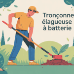 tronconneuse elagueuse batterie jardinier coupe branches