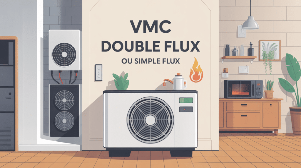 Schéma VMC double flux ou simple flux pour maison