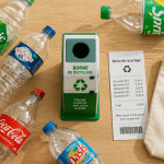 borne recyclage bouteille plastique carrefour sur comptoir