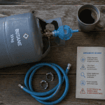 bouteille de gaz gris 13kg, vanne et détendeur