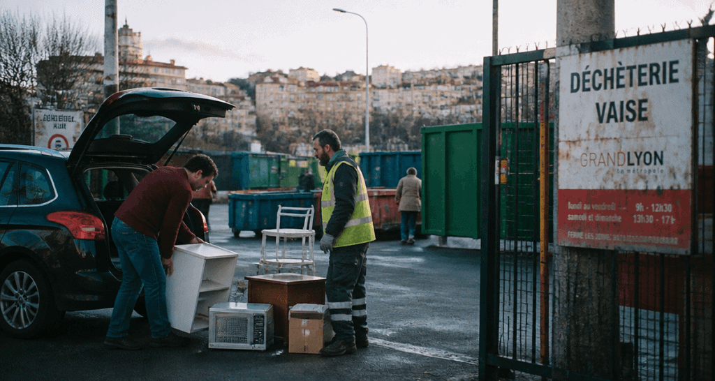 déchèterie donnerie de lyon vaise usager décharge