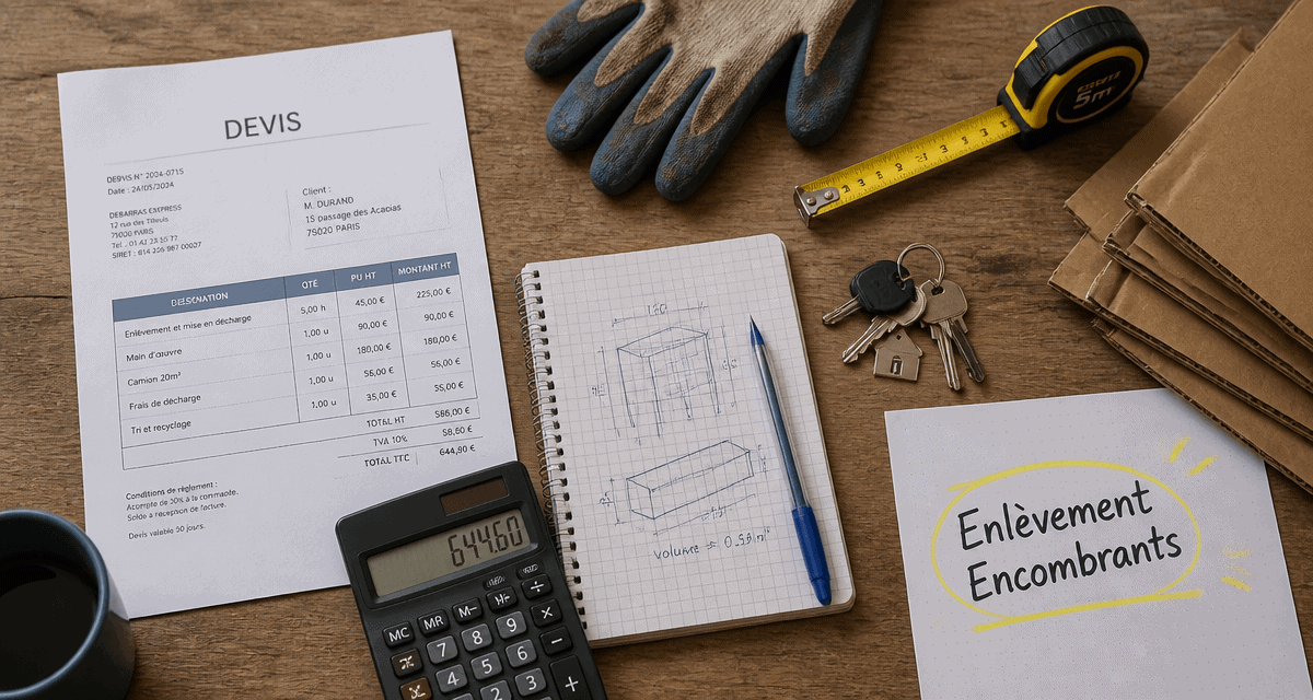 enlèvement encombrants à domicile prix devis et outils