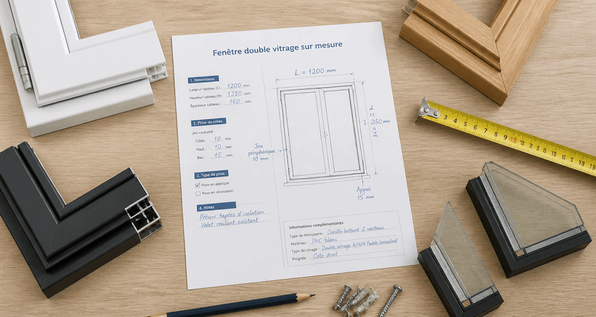 fenetre double vitrage sur mesure prise de mesures