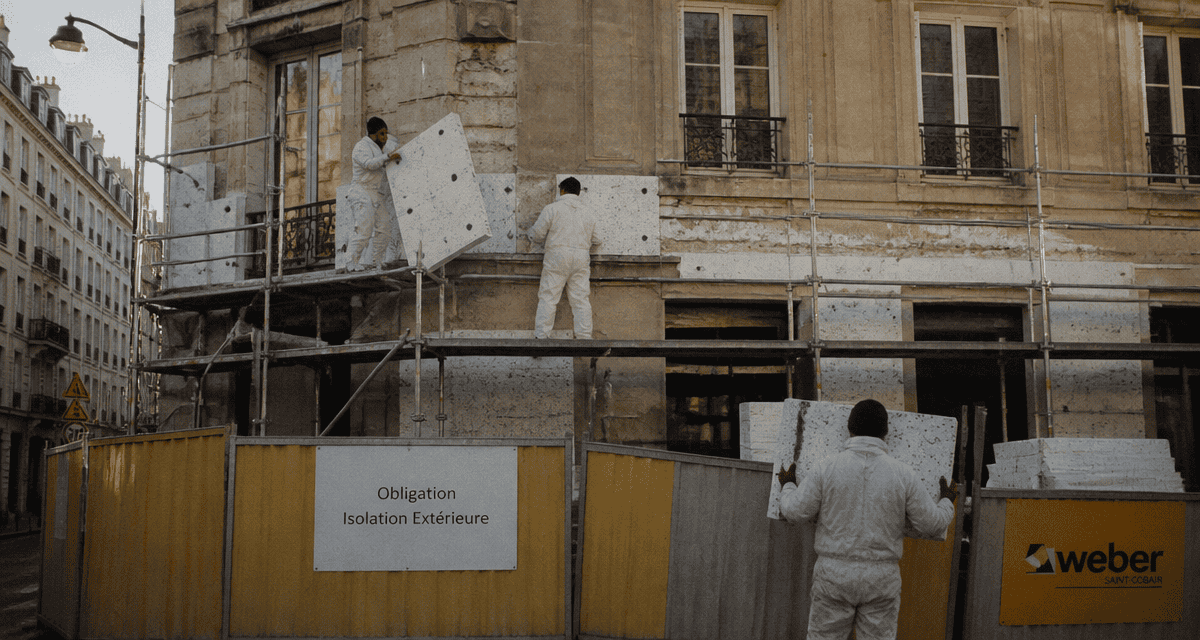 Obligation isolation extérieure immeuble ancien en travaux