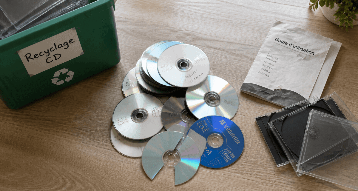 ou jeter les cd pile disques bac recyclage