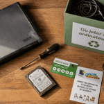 ou jeter ordinateur image recyclage