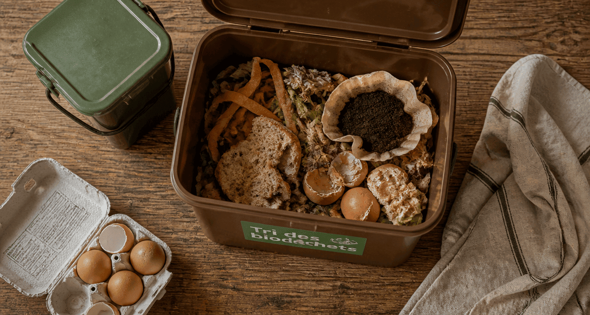 Poubelle marron que mettre dedans épluchures compost