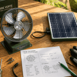ventilateur panneau solaire compact et panneau photovoltaïque