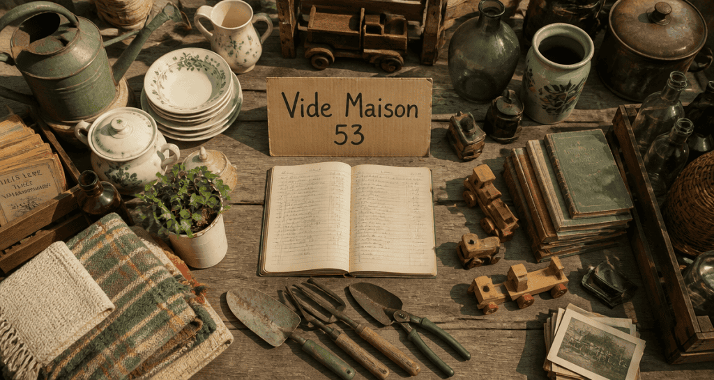 Vue table vide maison 53 objets chinés