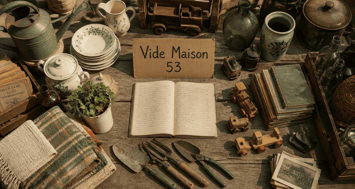 Vue table vide maison 53 objets chinés